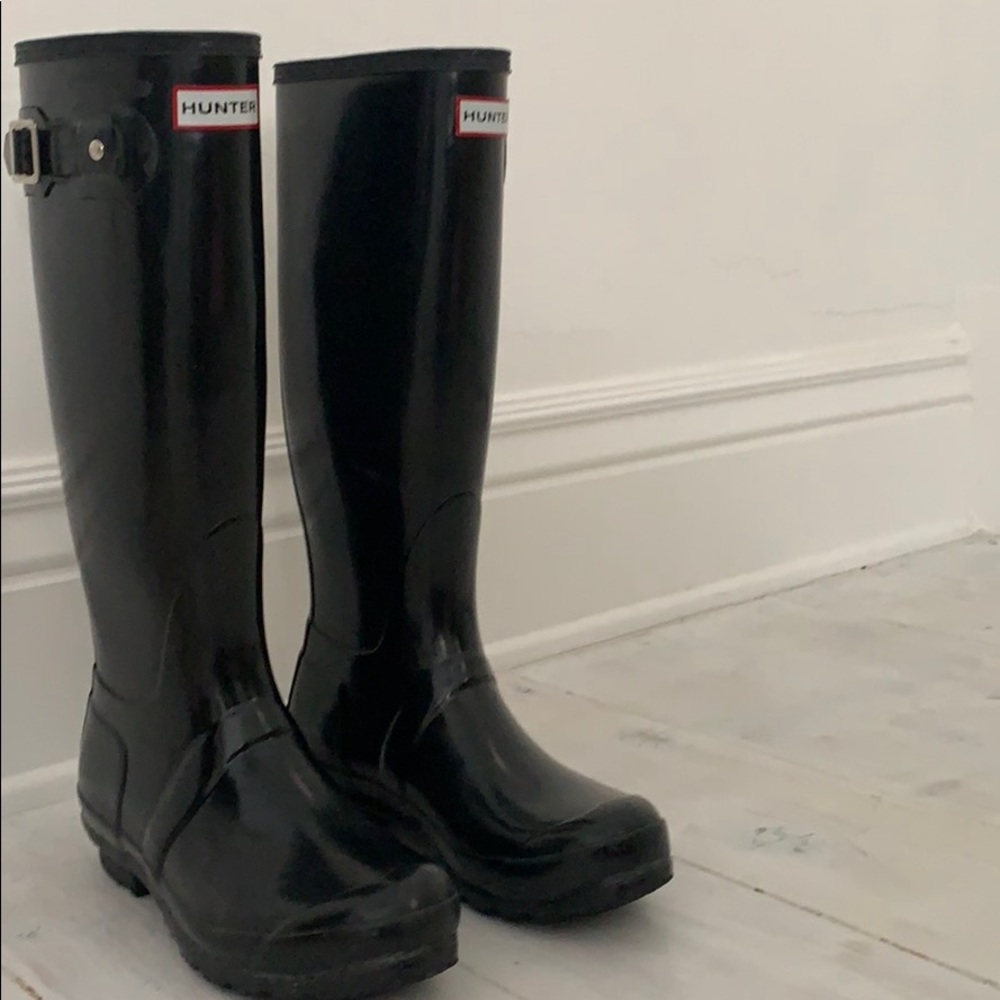 Hunter boots with boot stockings